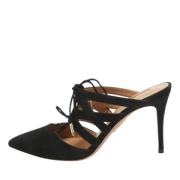 Aquazzura Pre-owned Pre-owned Mocka mules Black, Dam