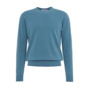 Gender Merino Cashmere Crew Neck Pullover Blue, Herr