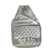 Chanel Vintage Pre-owned Laeder ryggsckar Gray, Dam