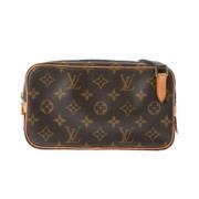 Louis Vuitton Vintage Pre-owned Canvas axelremsvskor Brown, Dam