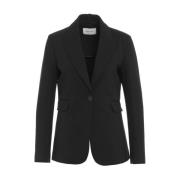 Gender Italiensk blazer med peaked lapels Black, Dam