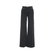 7 For All Mankind Svarta Jeans Aw24 Modellhöjd 178cm Black, Dam