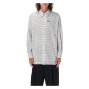 Kenzo Vit Oversize Grafiskt Tryck Skjorta White, Herr