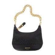 Moschino Monogram Jacquard Axelväska Black, Dam