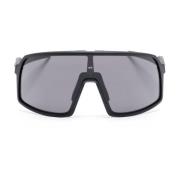 Oakley Svart Shield Solglasögon UV-Skyddande Linser Black, Unisex