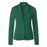 Street One Grön Knappad Blazer med Revers Green, Dam