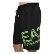 Emporio Armani EA7 Sportiga Badshorts Black, Herr