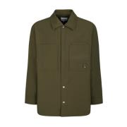 Maison Kitsuné Grön Vadderad Overshirt Green, Herr