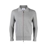 Thom Browne Texturerad Bomberjacka med RWB Stripe Gray, Herr