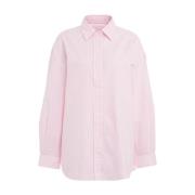 Joshua Sanders Randig Oversized Skjorta Knappstängning Pink, Dam