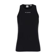 Pinko Svart Tanktop Distinto Stil Black, Dam