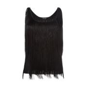 Tom Ford Fringe Tank Top för Kvinnor Black, Dam