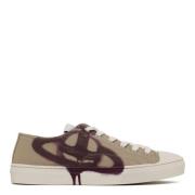 Vivienne Westwood Beige Lila Plimsoll Sneakers Beige, Dam