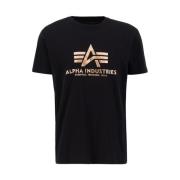 Alpha Industries Herr Livsstil T-shirt Black, Herr