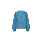 Fabienne Chapot Broderad Blus Blue, Dam