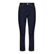 Ganni Indigo Blue Slim Leg Jeans Blue, Dam