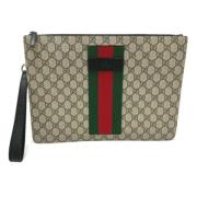 Gucci Vintage Pre-owned Canvas kuvertvskor Beige, Dam