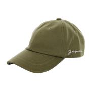 Jacquemus Six-Panel Cap med Justerbar Baksida Green, Herr