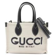 Gucci Vintage Pre-owned Canvas gucci-vskor White, Dam