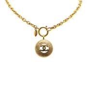 Chanel Vintage Pre-owned Metall halsband Yellow, Dam