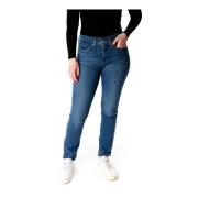 Levi's Shaping Straight Fit Jeans Blue, Dam