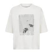 Copenhagen Muse Grafiskt Tryck Oversized T-shirt White, Dam