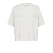 Copenhagen Muse Jet Stream Top med Smart Broderi White, Dam