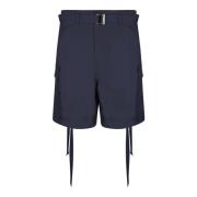 Sacai Blå Shorts Höj Stil Polyester Blue, Herr