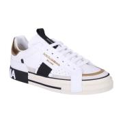 Dolce & Gabbana Vita Sneakers Metallinsatser Gummisula White, Herr