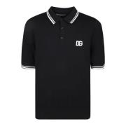 Dolce & Gabbana Svart T-shirt med signaturlogotyp Black, Herr