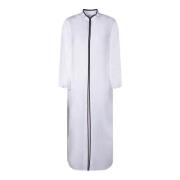 Tory Burch Vit Linne Kaftan Klänning White, Dam