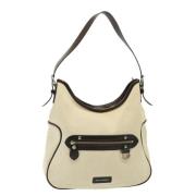 Burberry Vintage Pre-owned Canvas axelremsvskor Beige, Dam