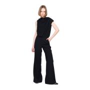 Silvian Heach Bredbenad jumpsuit med rynkdetalj Black, Dam