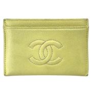 Chanel Vintage Pre-owned Laeder plnbcker Yellow, Dam