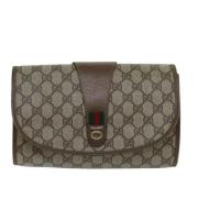 Gucci Vintage Pre-owned Canvas kuvertvskor Beige, Dam