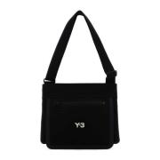 Y-3 Svart Canvas Axelväska Black, Herr