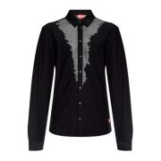 Diesel Skjorta med logo S-Sun-Plain Black, Herr