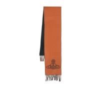 Vivienne Westwood Orange Ullsjal med Orb Logo Orange, Herr