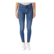 Lee Hög Midja Skinny Fit Jeans Blue, Dam