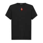 Alexander McQueen T-shirt med logotyp Black, Herr