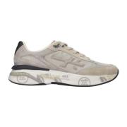 Premiata Grå Mocka Sneakers med Logodetalj Gray, Herr