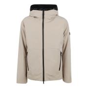 Peuterey Beige Soft Shell Kort Jacka med Fast Huva Beige, Herr