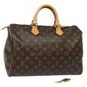 Louis Vuitton Vintage Pre-owned Canvas handvskor Brown, Dam