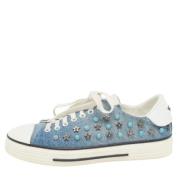 Valentino Vintage Pre-owned Denim sneakers Blue, Dam