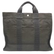 Hermès Vintage Pre-owned Canvas handvskor Gray, Dam