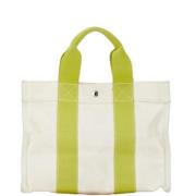 Hermès Vintage Pre-owned Canvas handvskor White, Dam