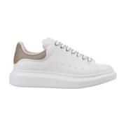 Alexander McQueen Vita Oversized Sneakers med Lerafärgad Häl White, He...