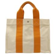 Hermès Vintage Pre-owned Canvas handvskor Beige, Dam