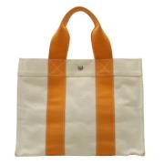 Hermès Vintage Pre-owned Canvas handvskor Beige, Dam