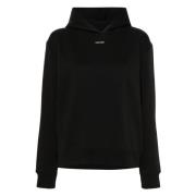 Calvin Klein Logo Fleece Hoodie Black, Dam